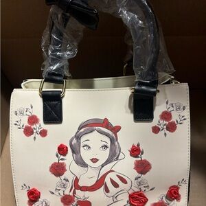 Loungefly Snow Exclusive White Roses Tote Crossbody Bag